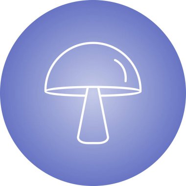 Benzersiz Mantar Vektör Satır Simgesi