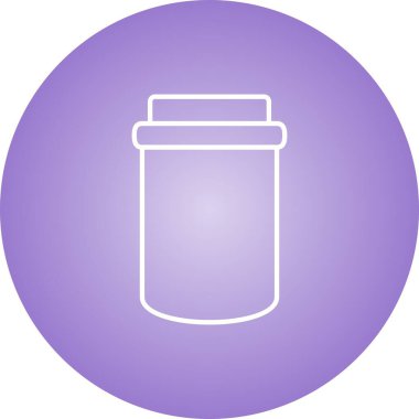 Benzersiz Jam Şişe Vektör Satırı Simgesi