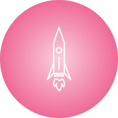 Benzersiz Roket Ii Vektör Satır Simgesi