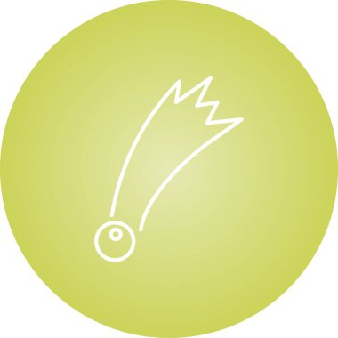 Eşsiz Kuyrukluyıldız Vektör Satırı Simgesi