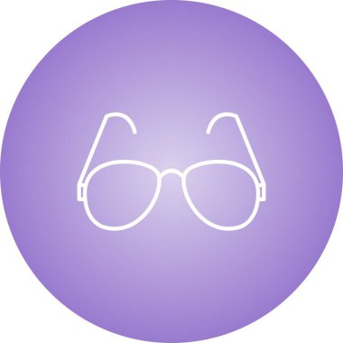 Eşsiz Okuma Gözlüğü Vektör Satırı Simgesi