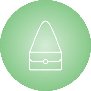 Benzersiz Omuz Torbası Vektör Satır Simgesi