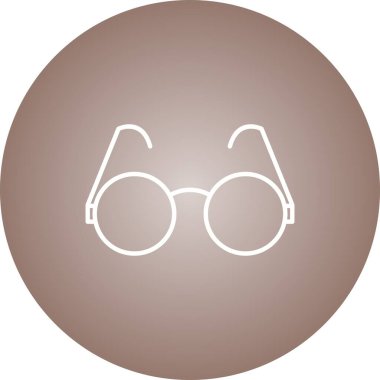 Benzersiz Güneş Gözlüğü Vektör Satırı Simgesi