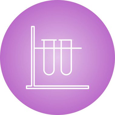 Eşsiz Test Tüpleri Vektör Satır Simgesi