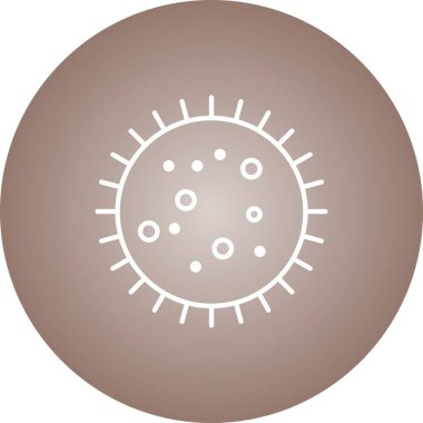 Slayt Vektör Satırı Simgesinde Eşsiz Bakteri