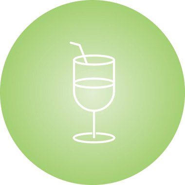 Eşsiz Meyve Suyu Vektör Satırı Simgesi