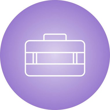 Eşsiz Bavul Vektör Satır Simgesi