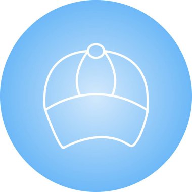 Eşsiz Cap Vektör Satır Simgesi