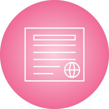 Benzersiz Gazete Vektör Satırı Simgesi