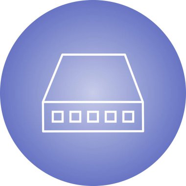 Eşsiz Ağ Anahtarı Vektör Satır Simgesi