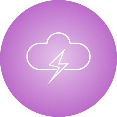 Eşsiz Bulut Vektör Satırı Simgesi