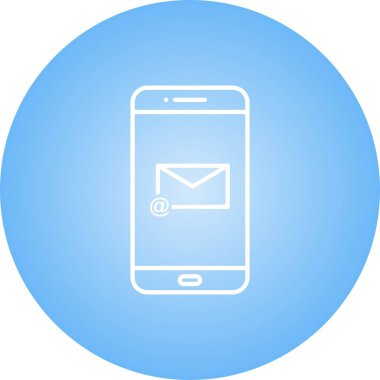 Eşsiz E-posta Uygulama Vektör Satır Simgesi