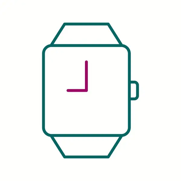 Único Reloj Con Estilo Vector Line Icon — Vector de stock