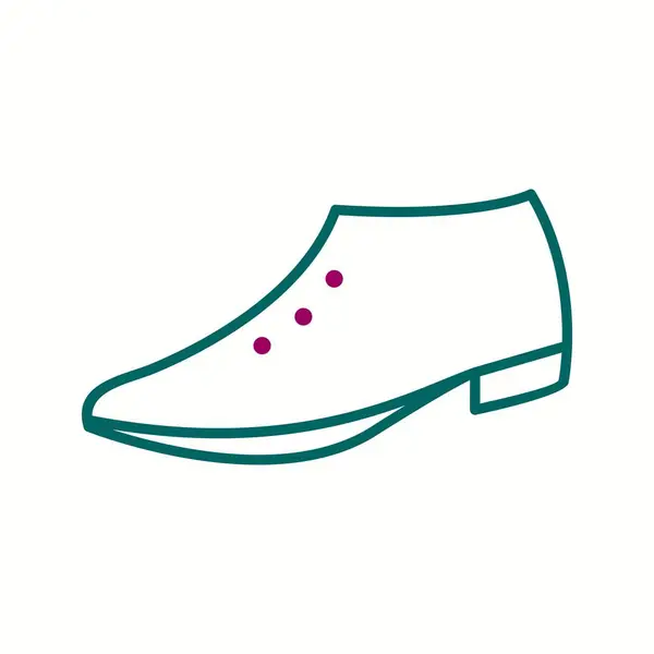 Zapatos Formales Únicos Vector Line Icon — Archivo Imágenes Vectoriales