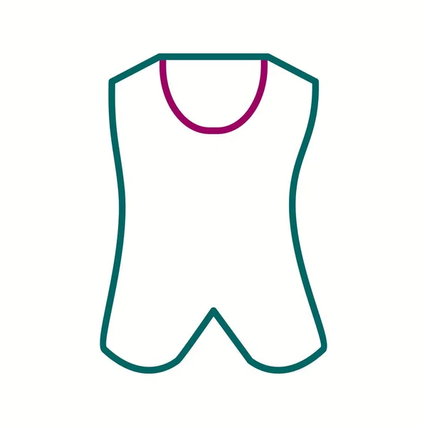 Einzigartiges Vest Vector Line Icon — Stockvektor