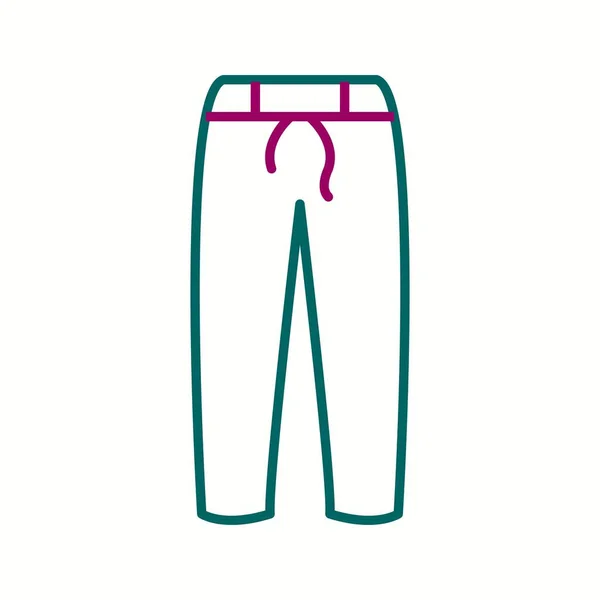 Unieke Trouser Vector Line Icoon — Stockvector