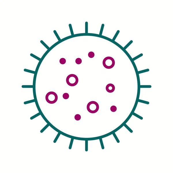 Икона Уникальные Бактерии Векторной Линии Слайдов — стоковый вектор