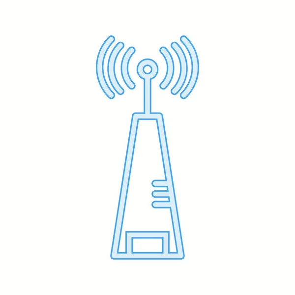 Unieke Signaaltoren Vectorlijn Icoon — Stockvector