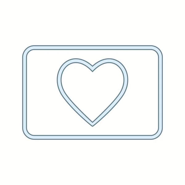 Unique Heart Vector Line Icon — Stock Vector