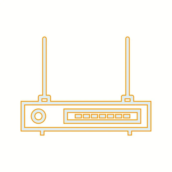 Único Wifi Roteador Vector Line Icon — Vetor de Stock