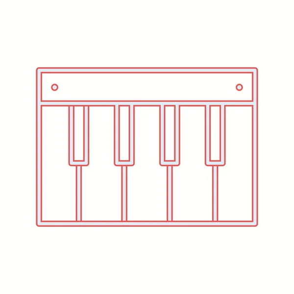 Icona Unica Della Linea Piano Vector — Vettoriale Stock