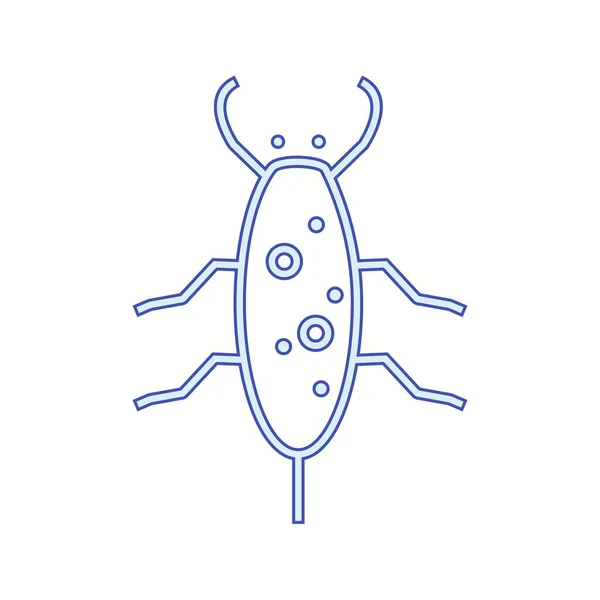 Icono Línea Vectorial Cucaracha Única — Archivo Imágenes Vectoriales