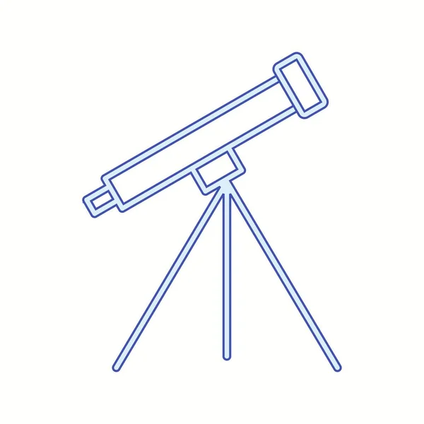Ícone Linha Vetor Telescópio Exclusivo —  Vetores de Stock