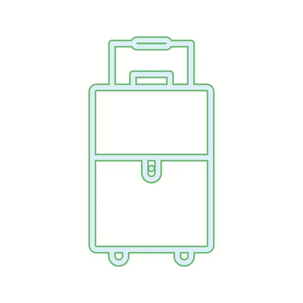 Egyedi Bőrönd Vektor Vonal Ikon — Stock Vector