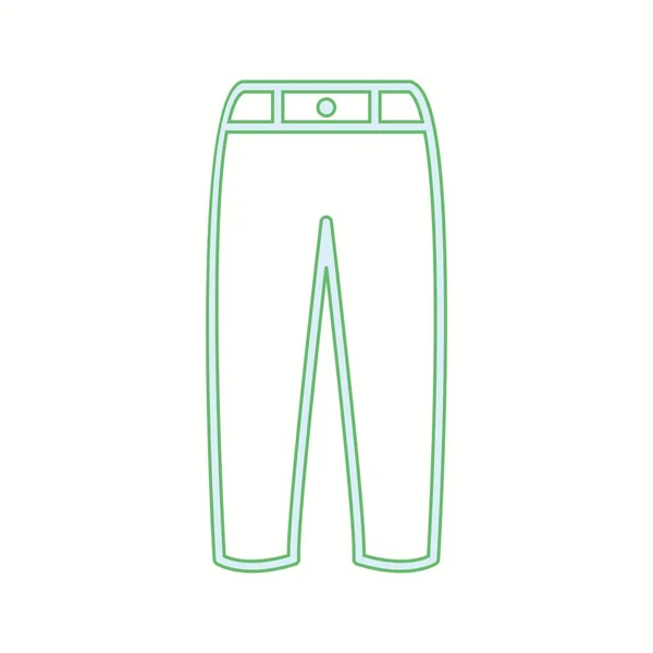 Unique Pants Vector Line Icon — Stock Vector