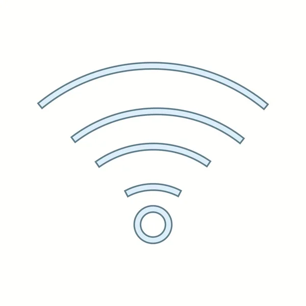 Einzigartiges Wifi Vector Line Icon — Stockvektor