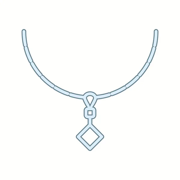 Collier Unique Vector Line Icône — Image vectorielle