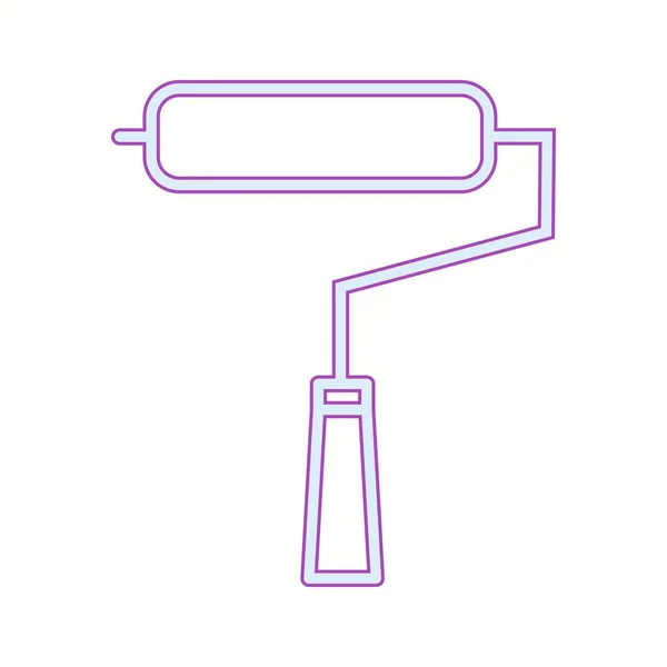 Einzigartiges Paint Roller Vector Line Icon — Stockvektor