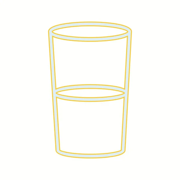 Unique Water Glasses Vector Line Icon — Stock Vector