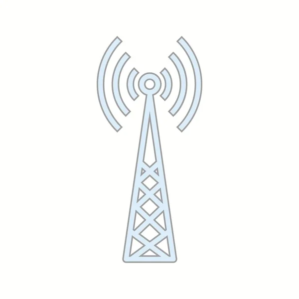 Único Telecom Tower Vector Line Ícone —  Vetores de Stock