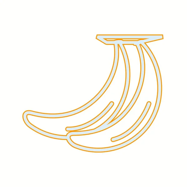 Icône Unique Ligne Vectorielle Banane — Image vectorielle
