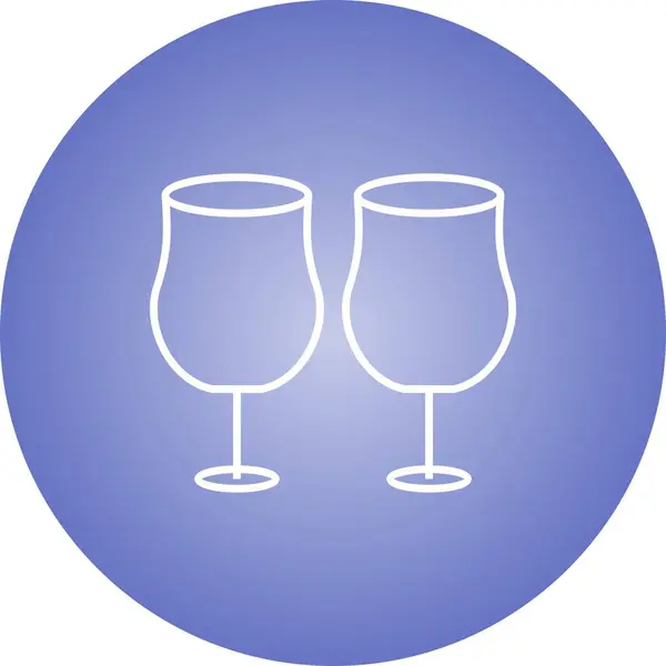 Einzigartiges Party Glasvektor Glyphen Symbol — Stockvektor