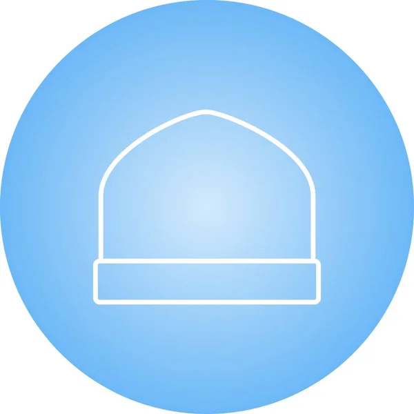 Único Malha Cap Vector Line Icon — Vetor de Stock