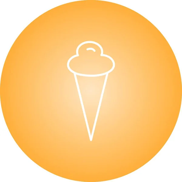Unique Icecream Cone Vector Line Icon — Stock Vector