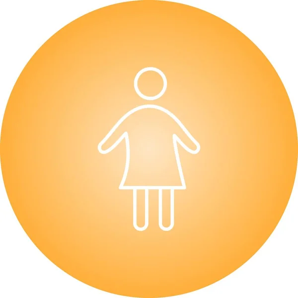 Einzigartiges Child Vector Line Icon — Stockvektor