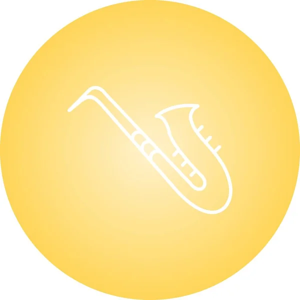 Unik Saxofon Vektor Linje Ikonen — Stock vektor