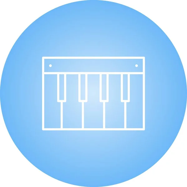 Unik Piano Vector Line Ikon — Stock vektor