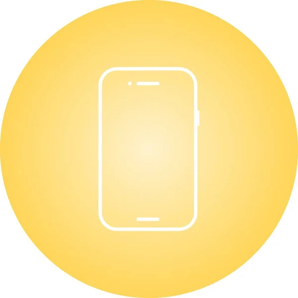 Icône Vectorielle Unique Ligne Smartphone — Image vectorielle