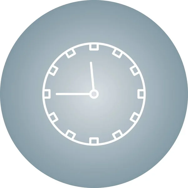 Reloj Único Línea Vector Icono — Archivo Imágenes Vectoriales