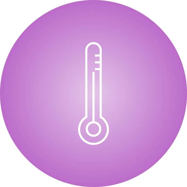 Einzigartiges Thermometer Vector Line Icon — Stockvektor