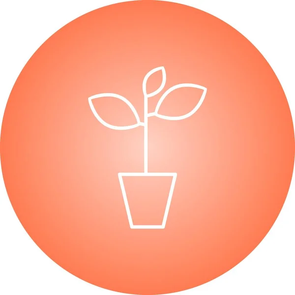 Unique Plant Vector Line Icon — Stock Vector