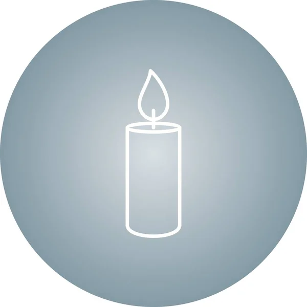 独特的蜡烛线向量Icon — 图库矢量图片