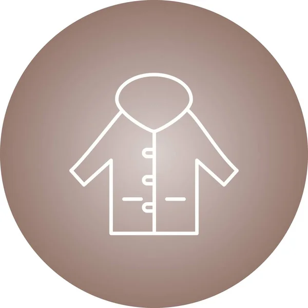 Unique Warm Jacket Vector Line Icon — Stock Vector