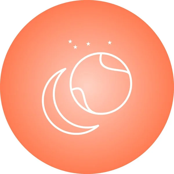 Уникальная Икона Земной Векторной Линии Звезды — стоковый вектор