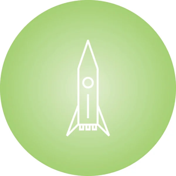 Icona Unica Della Linea Vettoriale Dello Space Shuttle — Vettoriale Stock