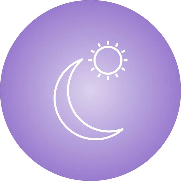 Einzigartiges Symbol Der Sonnen Und Planetenvektorlinie — Stockvektor